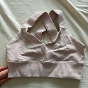 ALO Yoga Blush Ribbed Sports Bra